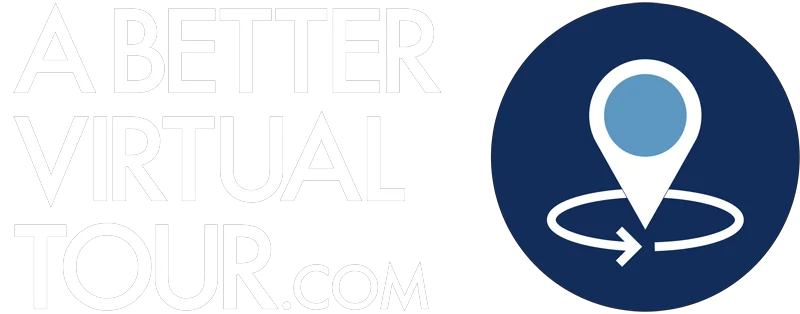 A Better Virtual Tour logo with white text